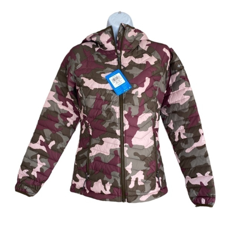 Camo Jacket Columbia Powder Lite Hooded Pink Green Camo Puffer
Jacket NWT XS - Picture 3 of 12